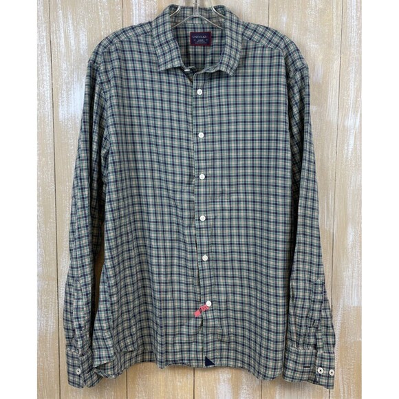 UNTUCKit Mens Large Plaid Green/ Red/Blue Long Sleeve Button Up Shirt - Picture 2 of 9